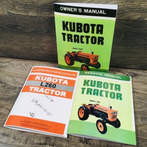 Kubota L260 Tractor Service Operators Manual Parts Catalog Shop Set L260P