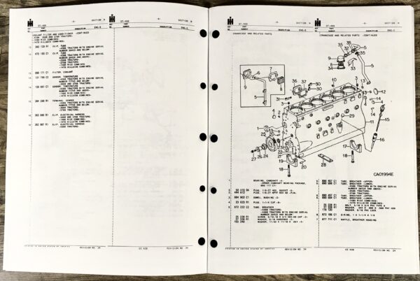 International 3588 3788 Tractor Service Parts Manual Complete Shop Set DT-466B - Image 21