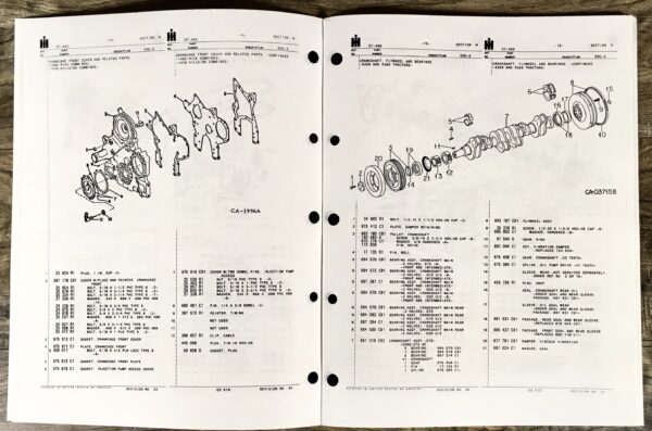 International 3588 3788 Tractor Service Parts Manual Complete Shop Set DT-466B - Image 22