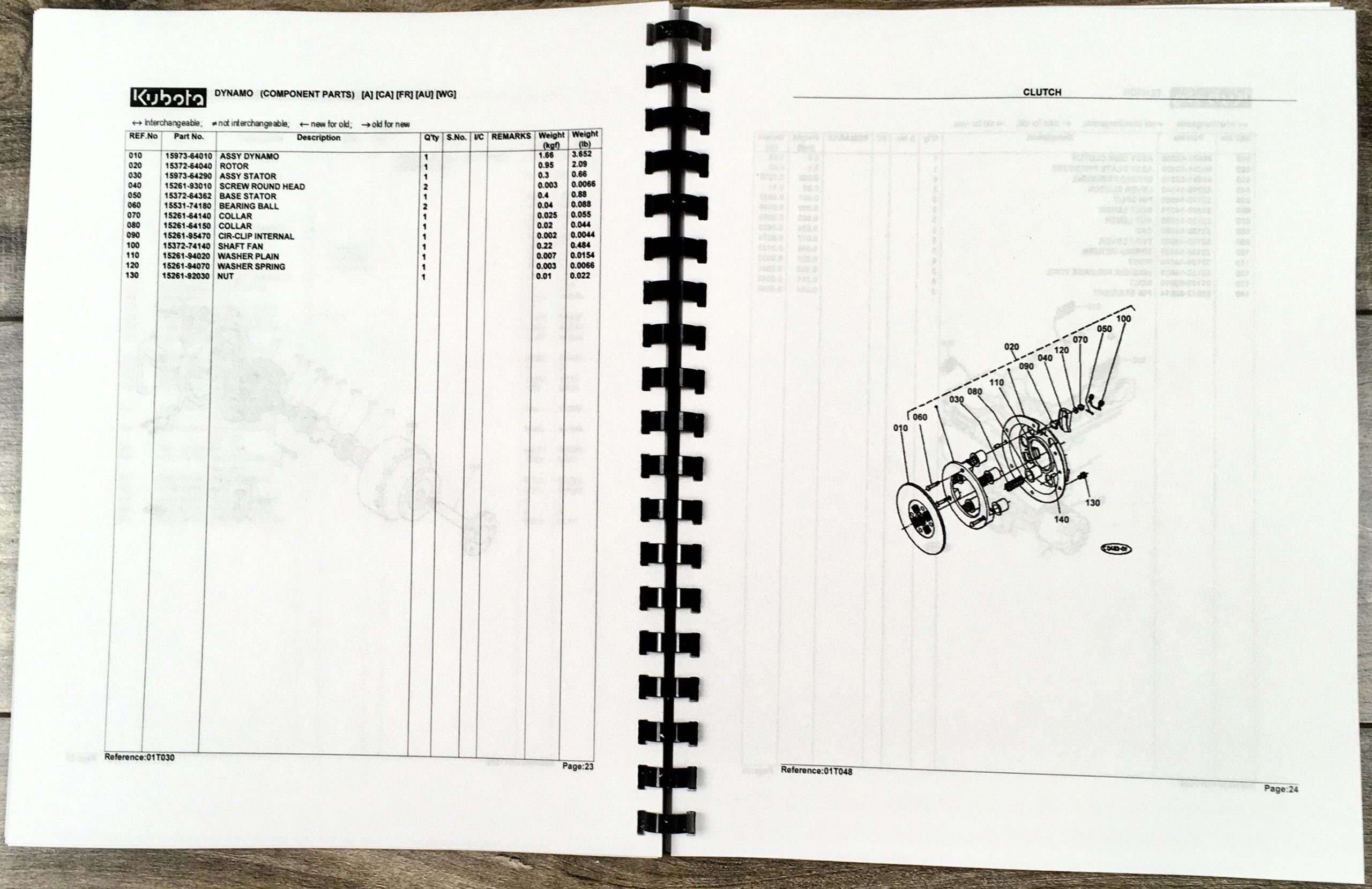 Kubota B4200D Tractor Parts Assembly Manual Catalog Exploded Views Numbers - Image 6