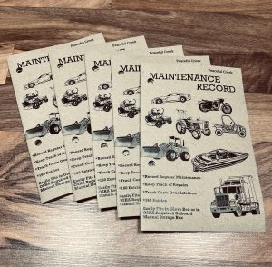 Maintenance Record Service Repair History Book, 5Pk Auto Boat Truck Tractor Car
