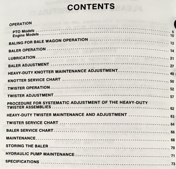 Sperry New Holland 420 Hayliner Square Baler Owners Operators Manual Maintenance - Image 2