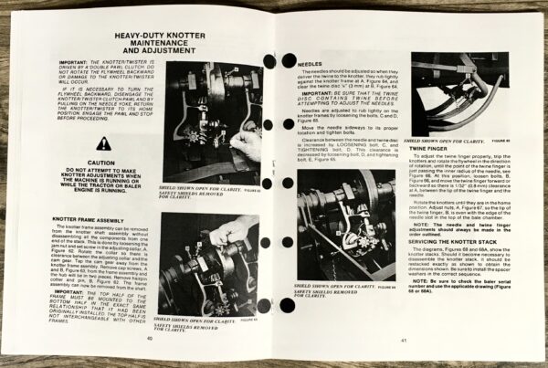 Sperry New Holland 420 Hayliner Square Baler Owners Operators Manual Maintenance - Image 4