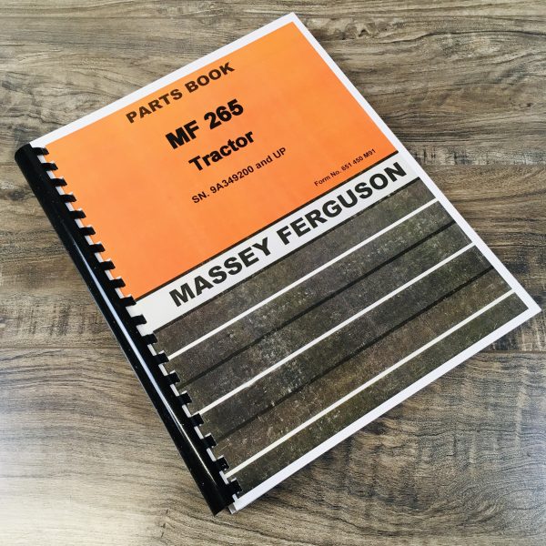 Massey Ferguson 265 Tractor Parts Catalog Manual Gas Diesel Sn-9A349200 & Up