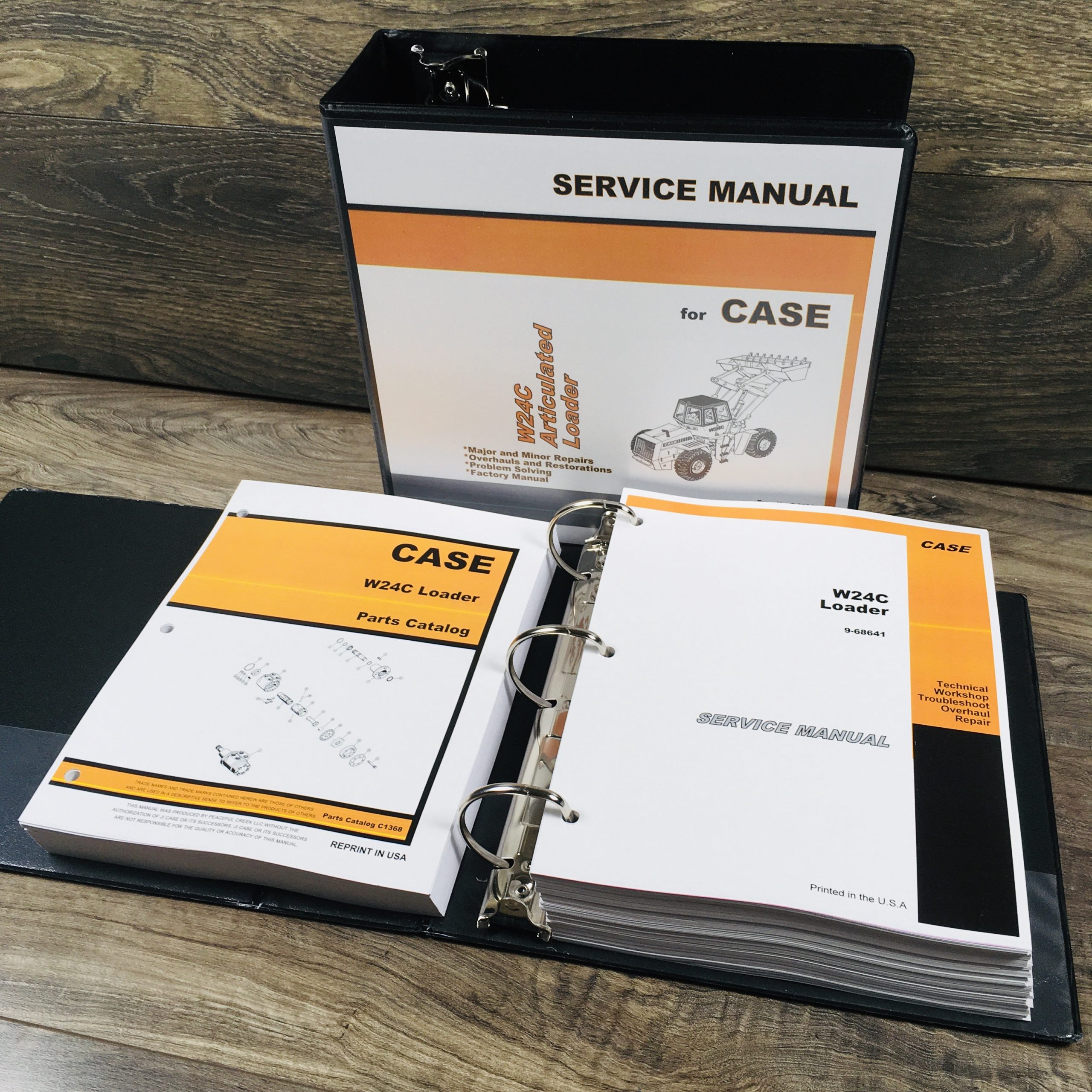 Case W24C Articulated Loader Service Manual Parts Catalog Repair Shop Technical