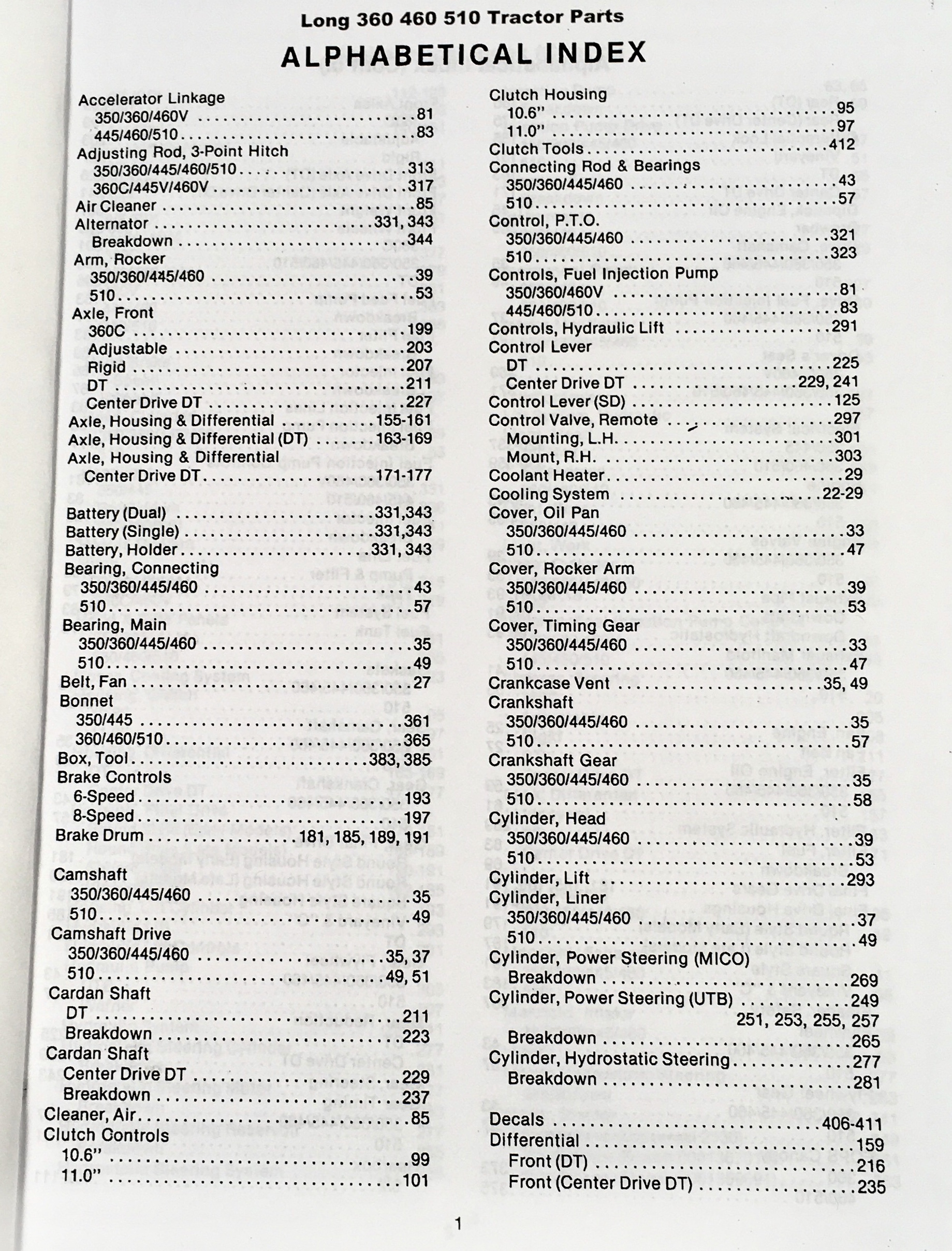 Long 460 460DT Tractor Service Parts Operators Manual Set Repair Workshop Shop - Image 14