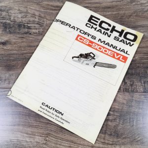 Echo Cs-900Evl Chainsaw Operators Owners Manual Chain Saw Maintenance 2 Cycle