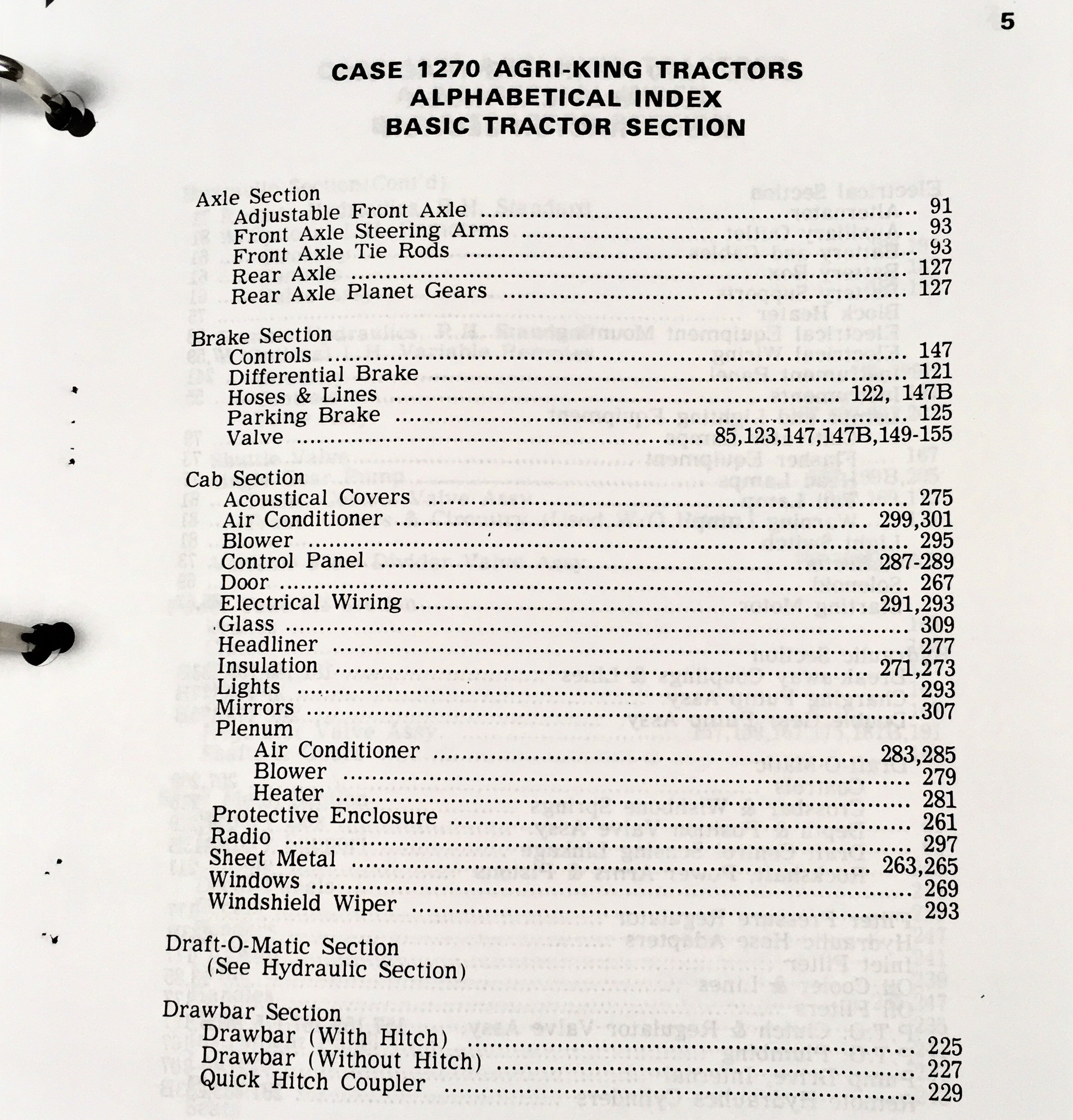 Case 1270 Tractor Service Parts Operators Manual Shop Set Book Prior to 8712001 - Image 24