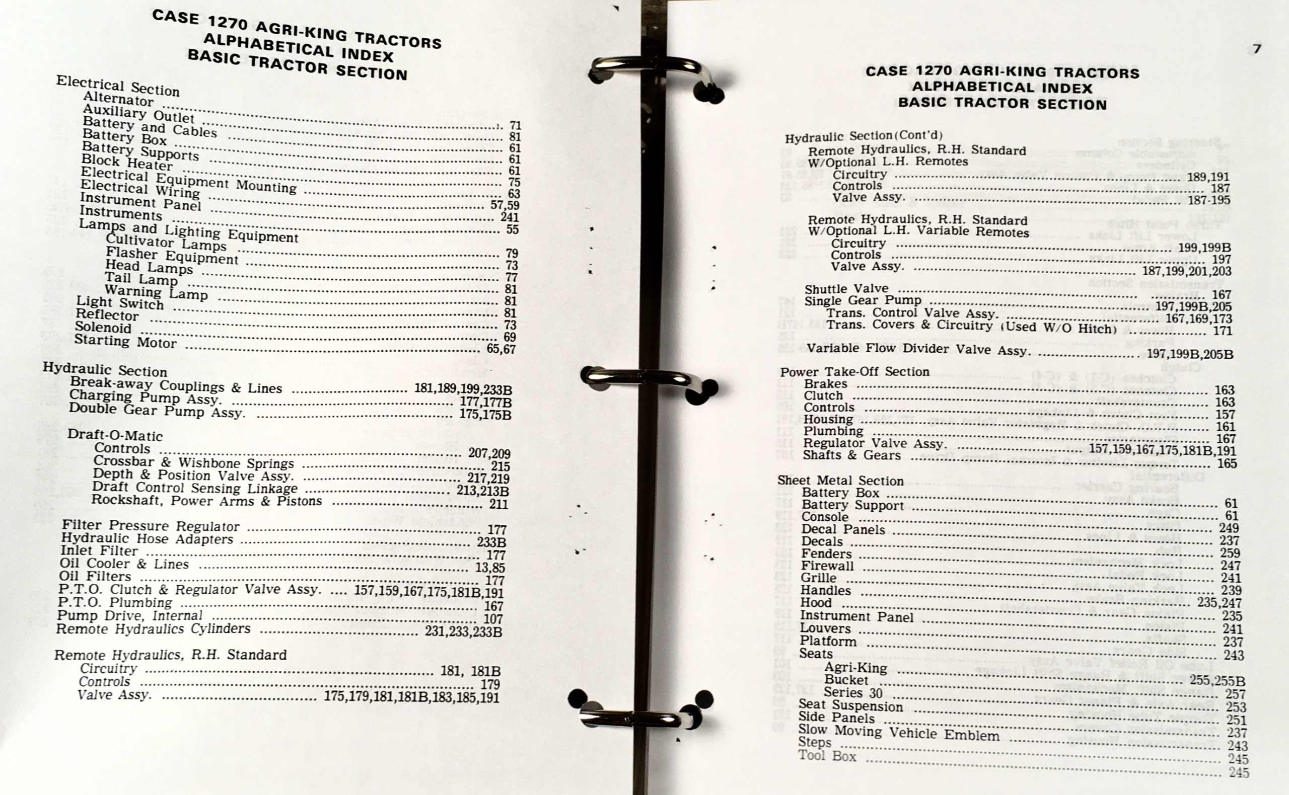 Case 1270 Tractor Service Parts Operators Manual Shop Set Book Prior to 8712001 - Image 26