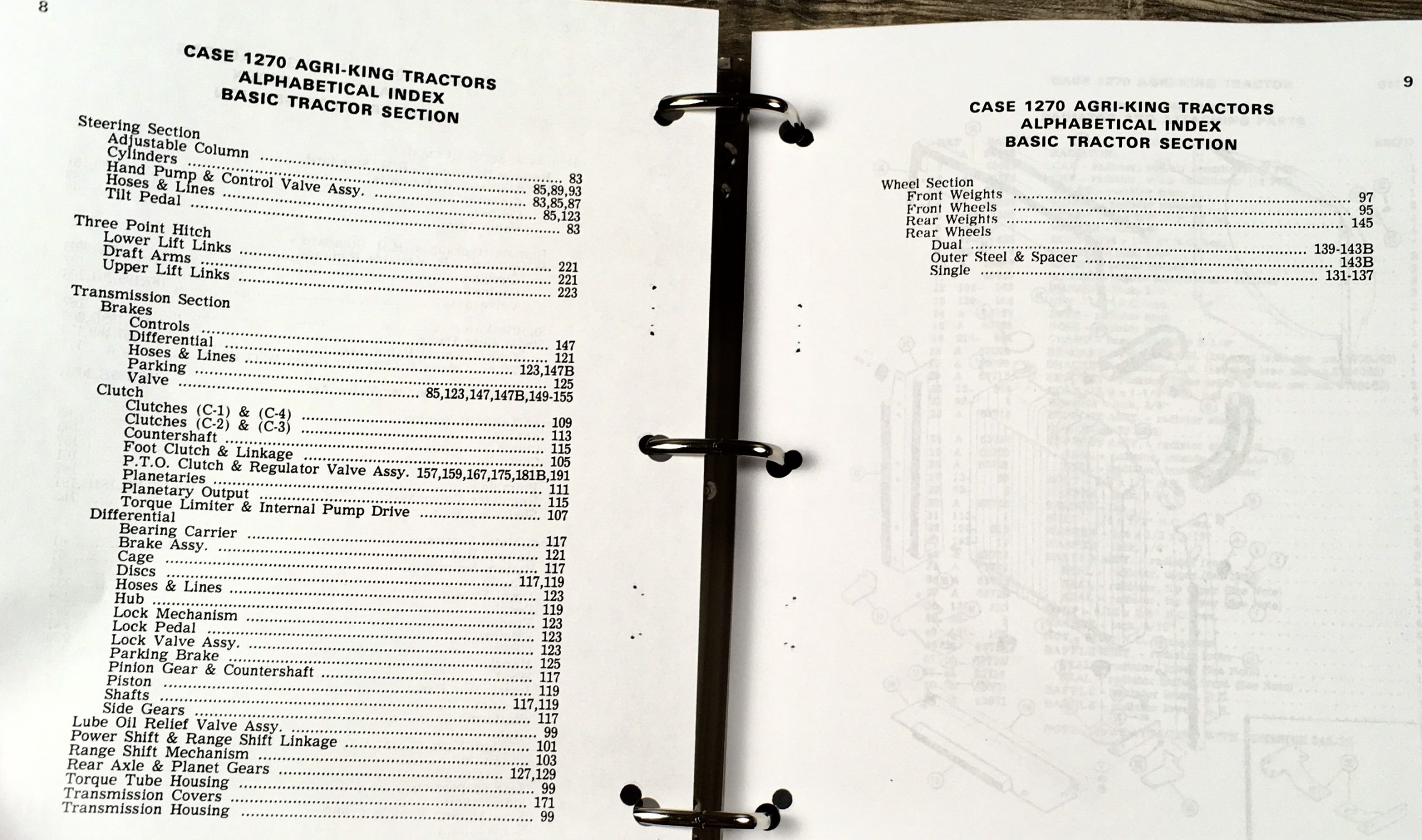 Case 1270 Tractor Service Parts Operators Manual Shop Set Book Prior to 8712001 - Image 25