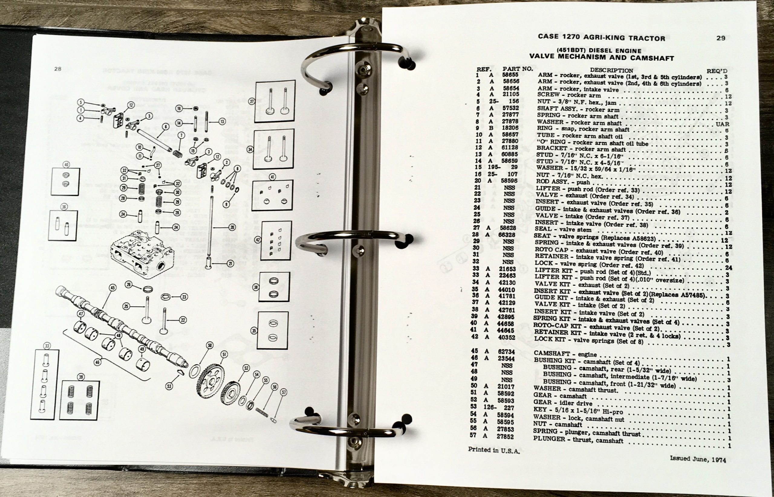 Case 1270 Tractor Service Parts Operators Manual Shop Set Book Prior to 8712001 - Image 28
