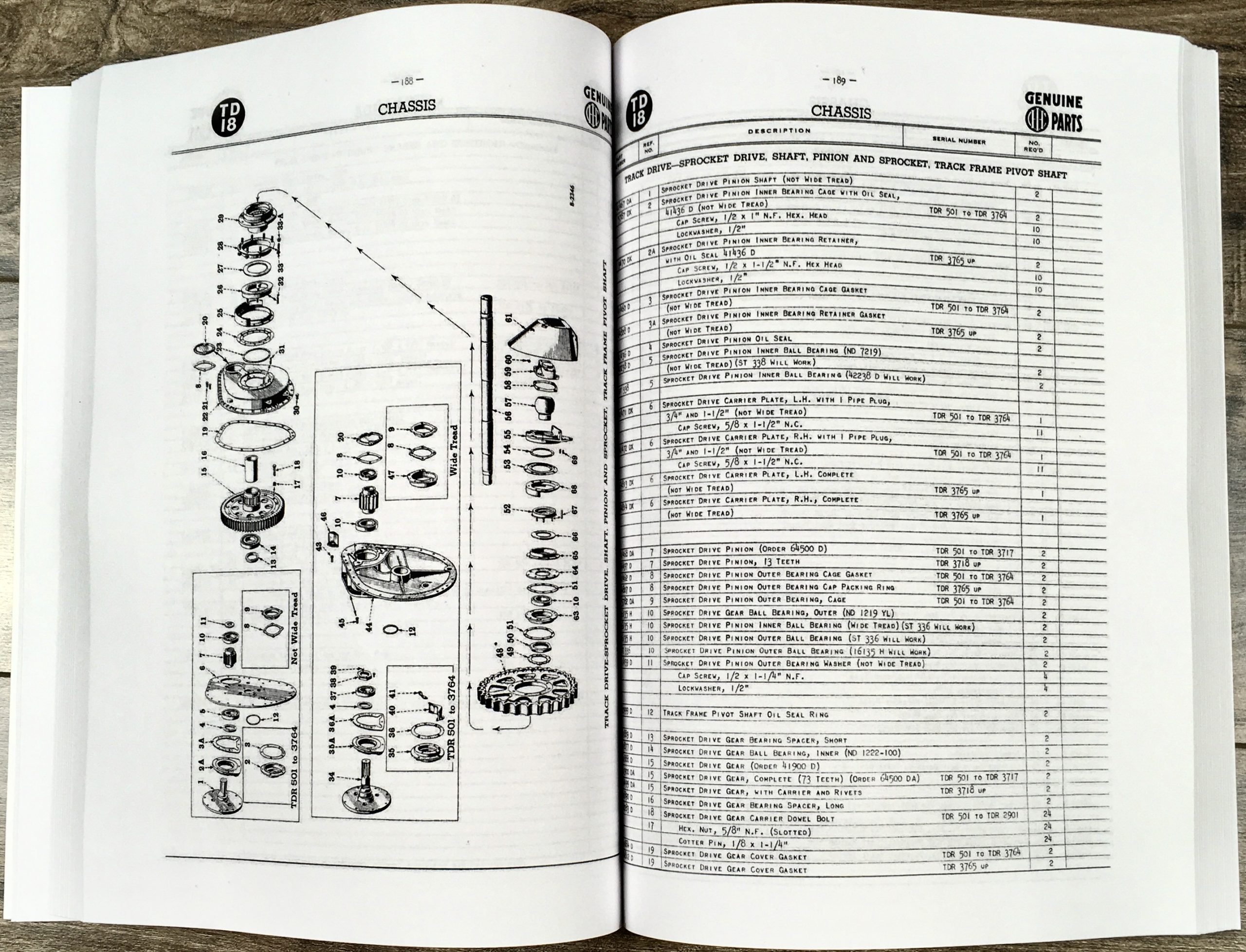 International Ih Td-18 Crawler Tractor Parts Assembly Manual Catalog Numbers - Image 6