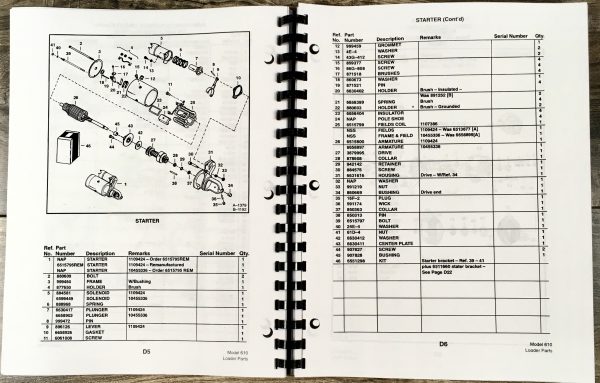 Bobcat 610 Skidsteer Loader Parts Catalog Manual Exploded Views Numbers - Image 4