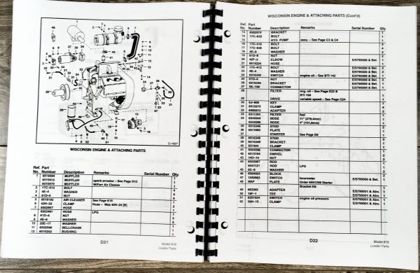 Bobcat 610 Skidsteer Loader Parts Catalog Manual Exploded Views Numbers - Image 8
