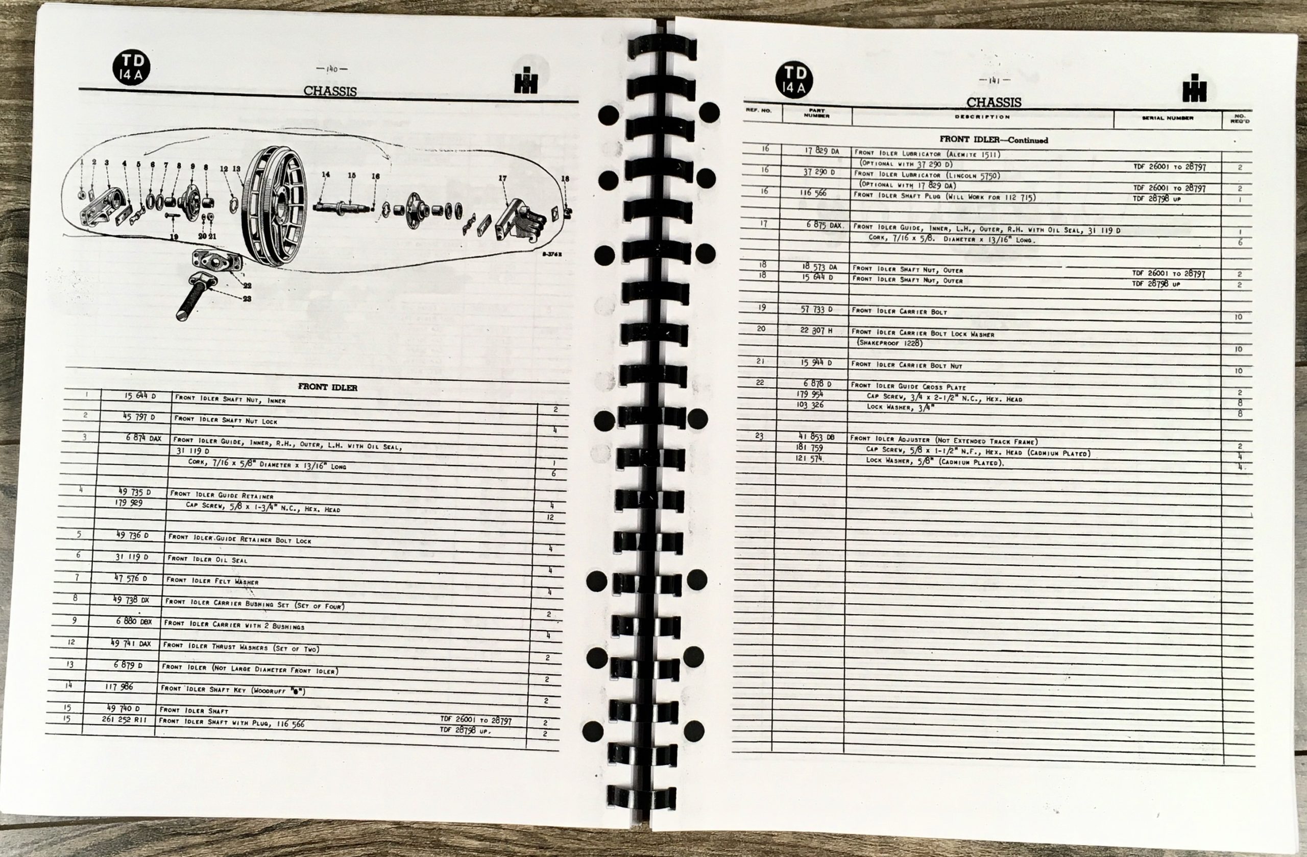 International Ih Td-14A Crawler Tractor Parts Manual Catalog Sn 26,001- Up Book - Image 6