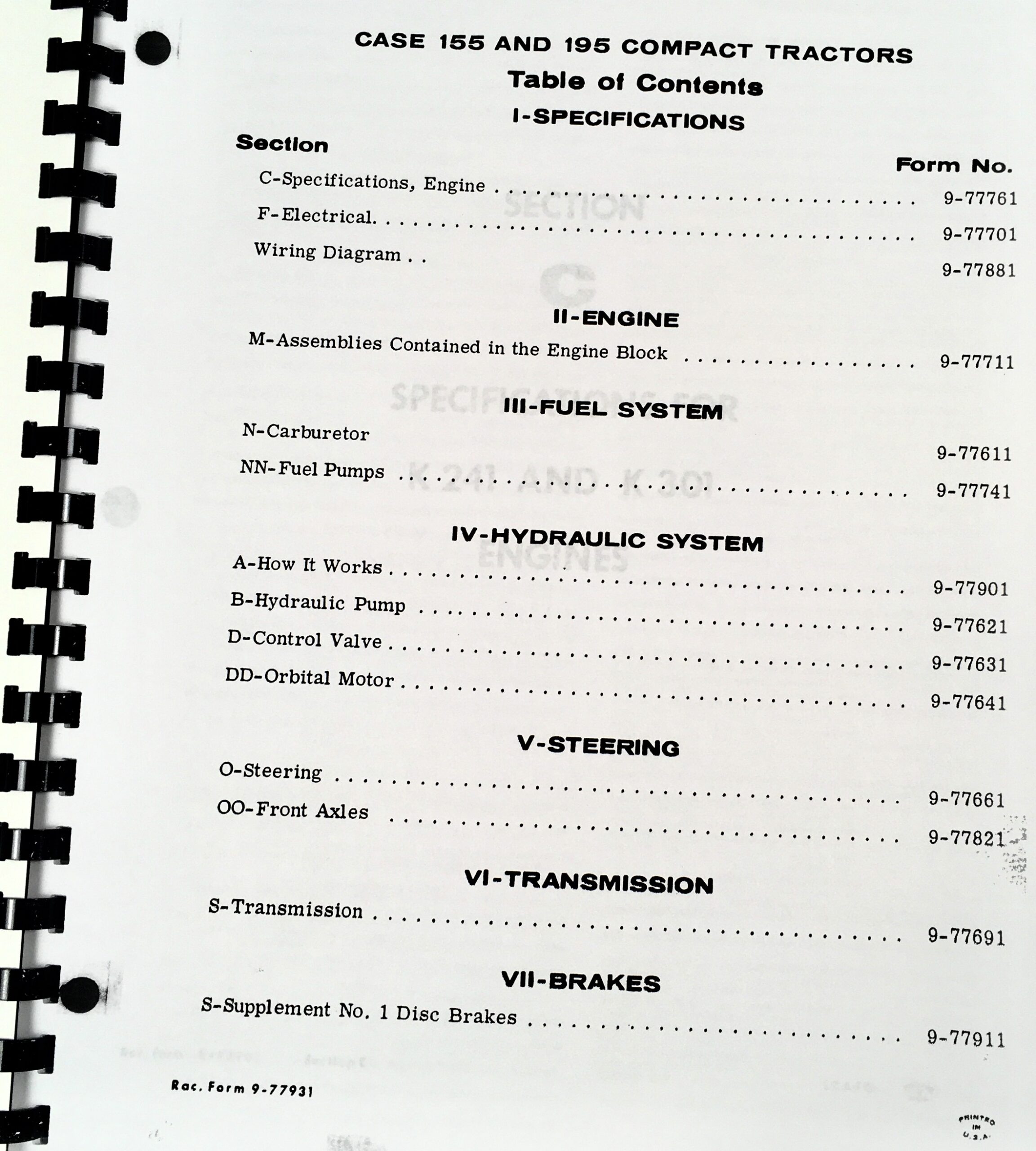 Case 155 195 Compact Garden Tractor Service Repair Manual Shop Book - Image 2