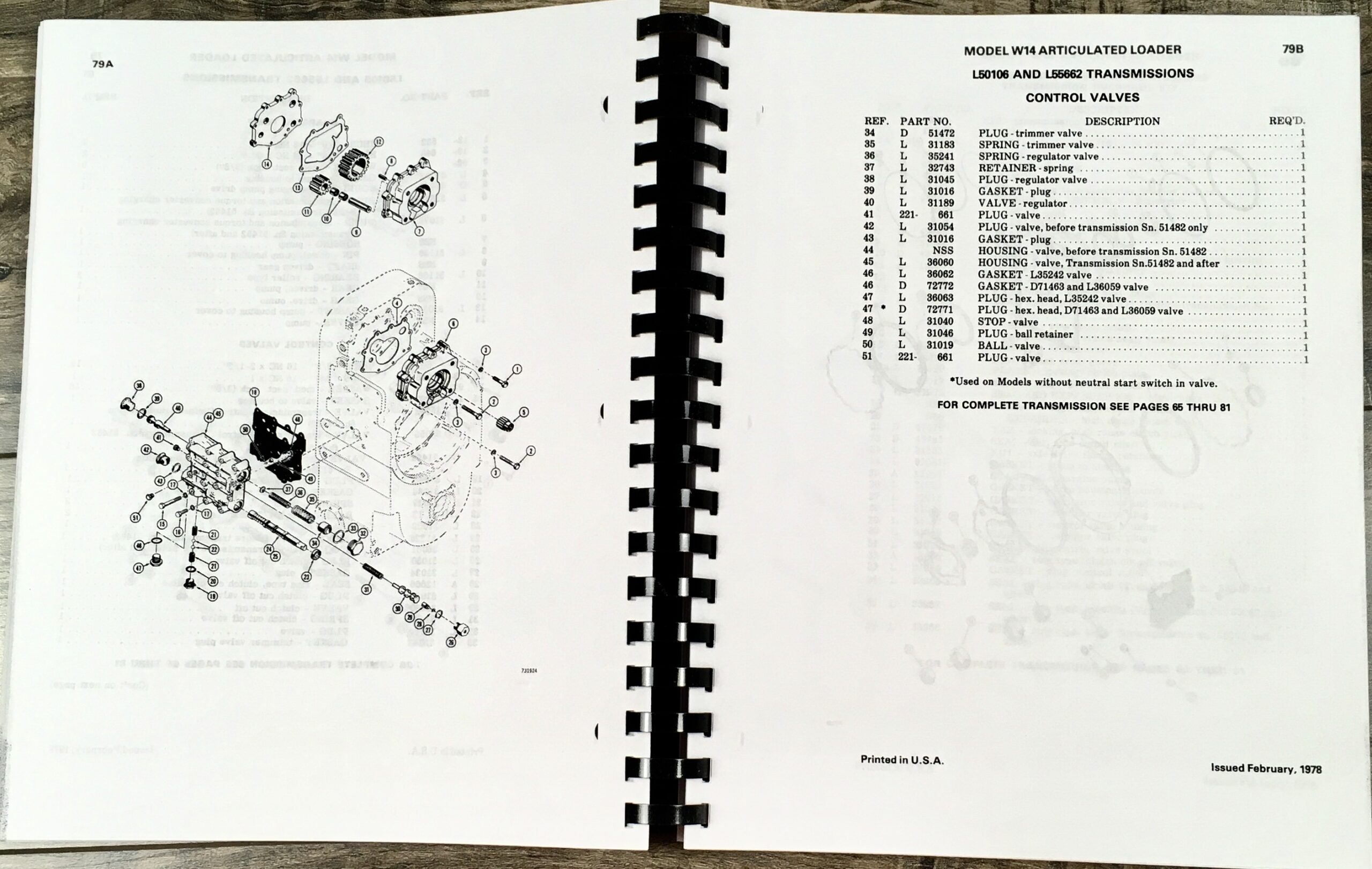 J I Case W14 Articulated Loader Parts Manual Catalog Assembly Prior to 9119672 - Image 6