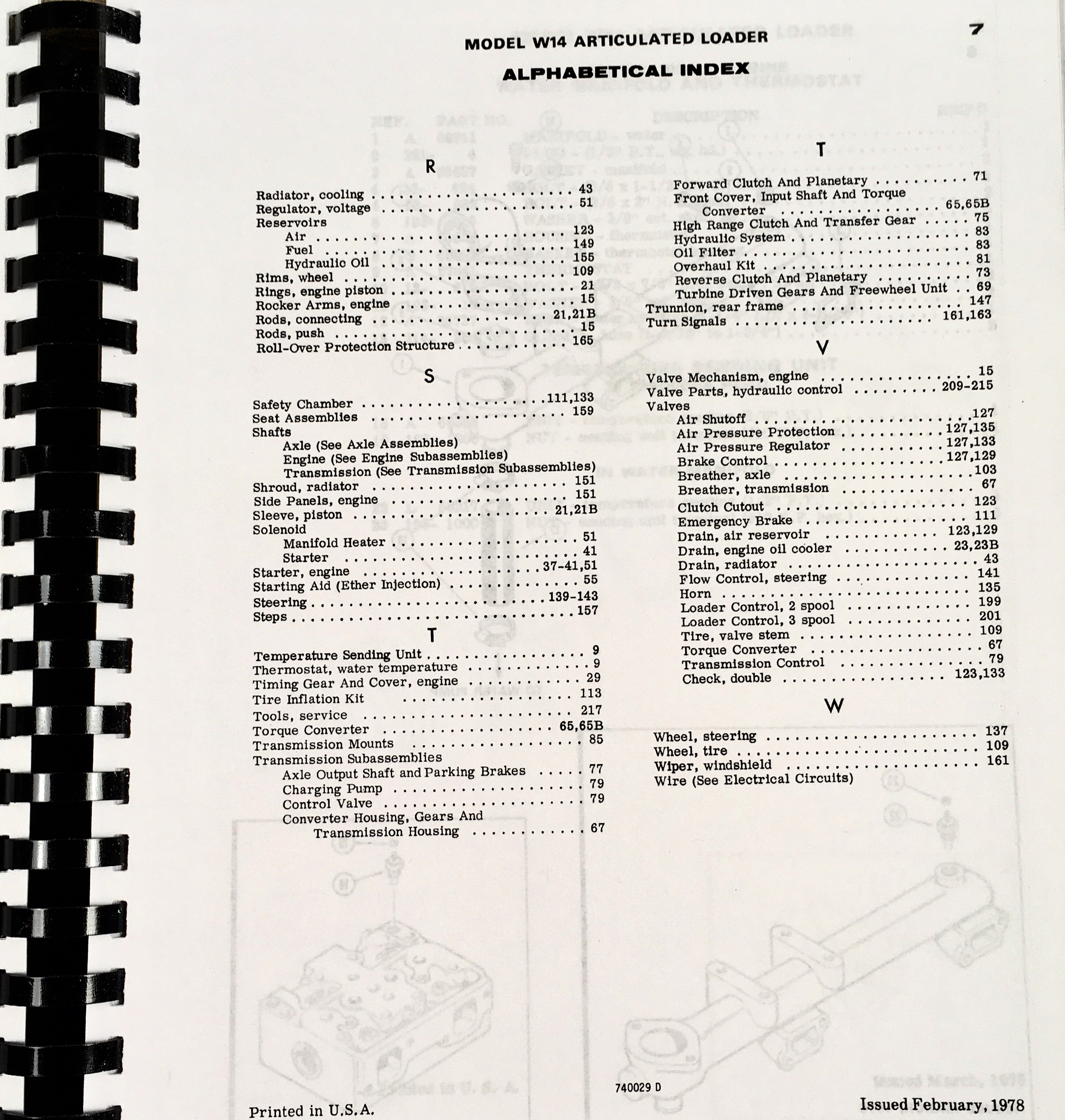 J I Case W14 Articulated Loader Parts Manual Catalog Assembly Prior to 9119672 - Image 5
