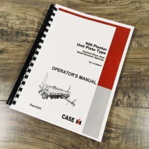 Case Ih 900 Planter Unit Plate Type Operators Owners Manual