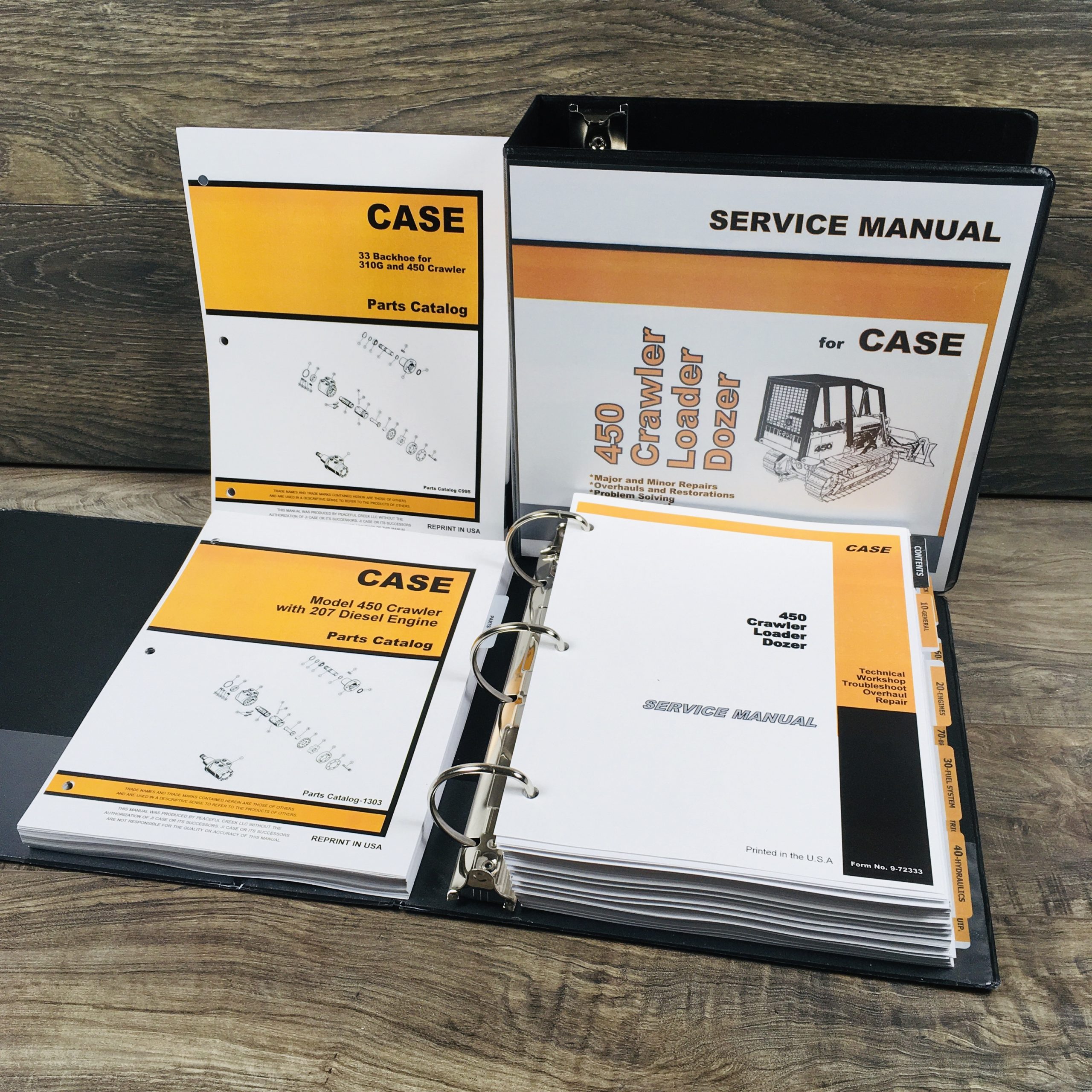 Case 33 Backhoe 450 Crawler Loader Dozer 207 Diesel Engine Service Parts Manual