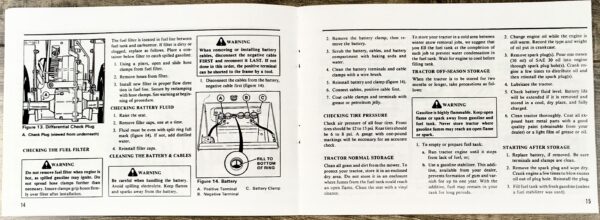 Allis Chalmers Ac Model 616H Lawn Garden Tractor Mower Operators Owners Manual - Image 5