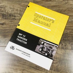 Massey Ferguson Mf 12 Lawn Garden Tractor Mower Operators Owners Manual