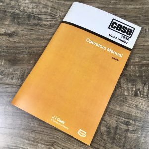 Case 1830 Skid Steer Uni-Loader Owner Operators Manual New Print J I Maintenance