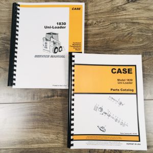 Case 1830 Uni Loader Skid Steer Technical Service Manual Parts Catalog Shop Set