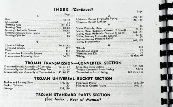 Trojan Tractor Shovels 114 Operators Owners Parts Manual Instructions No. Tb044 - Image 2