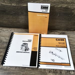 Case 1830 Uni Loader Skid Steer Service Parts Operators Manual Factory Shop Set