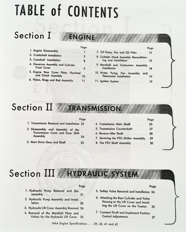 Ford Naa Golden Jubilee Tractor Service Shop Repair Shop Manual Book Workshop - Image 2