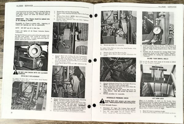 Gehl Hl 2500 Skid Steer Loader Owner Operators Manual Maintenance Adjustments - Image 3