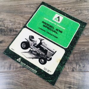 Allis Chalmers Model 616 Special Operators Owners Manual Lawn Garden Tractor