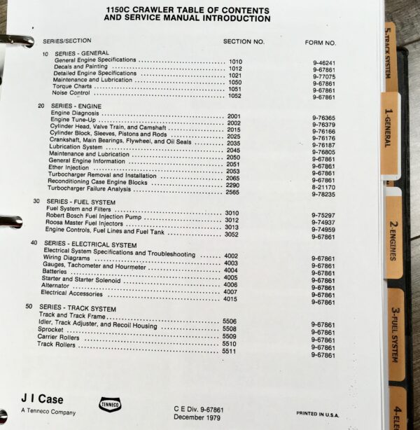 Case 1150C Crawler Loader Bull Dozer Service Parts Operators Manual Shop Set - Image 10