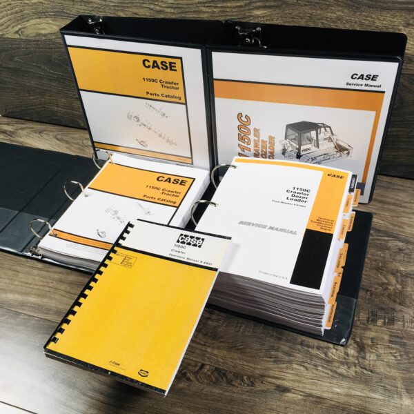 Case 1150C Crawler Loader Bull Dozer Service Parts Operators Manual Shop Set
