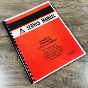 Allis Chalmers B Series B1 B10 Big Ten B110 B112 Hb112 Tractors Service Manual