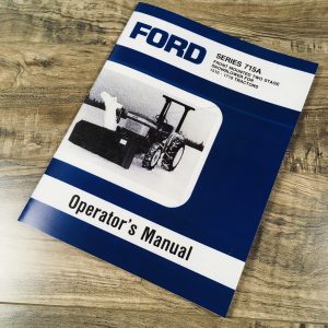Ford Series 715A Front Mounted Snowblower For 1510-1710 Operators Owners Manual