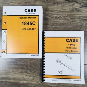 Case 1845C Uni Loader Skid Steer Service Manual Parts Catalog Repair Shop Books