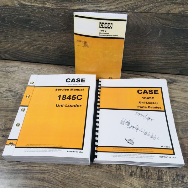 Case 1845C Uni-Loader Skid Steer Service Parts Operators Manual Repair Shop Book