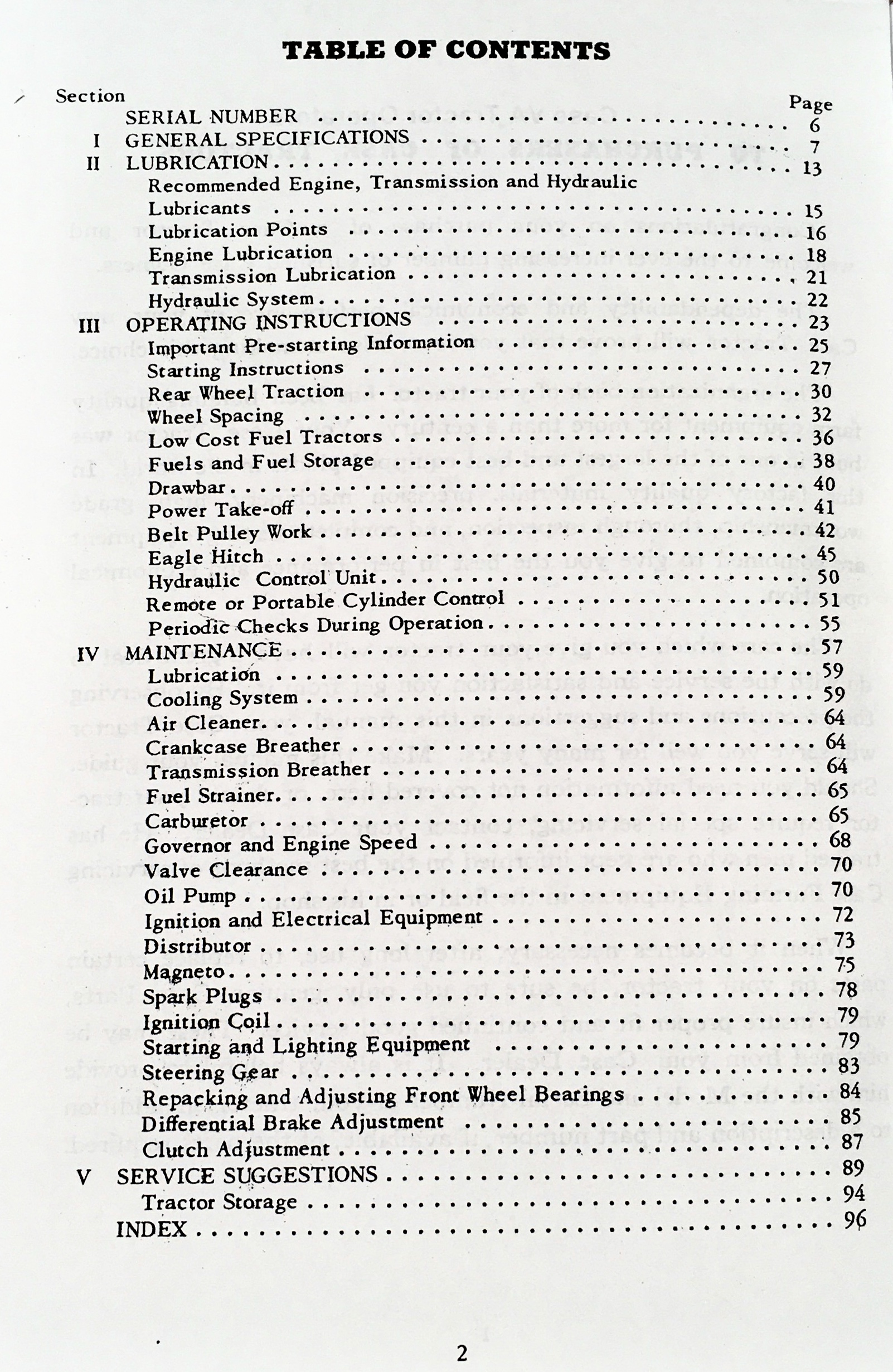 Case Va Series Tractors Vac Vah Vai Vao Vas Vae Service Parts Operators Manual - Image 3