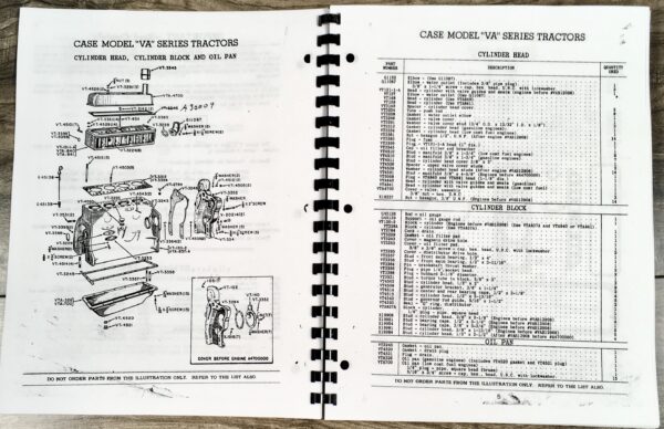 Case Va Series VAO VAC VAH Tractor Parts Manual Catalog Book Exploded Views - Image 5