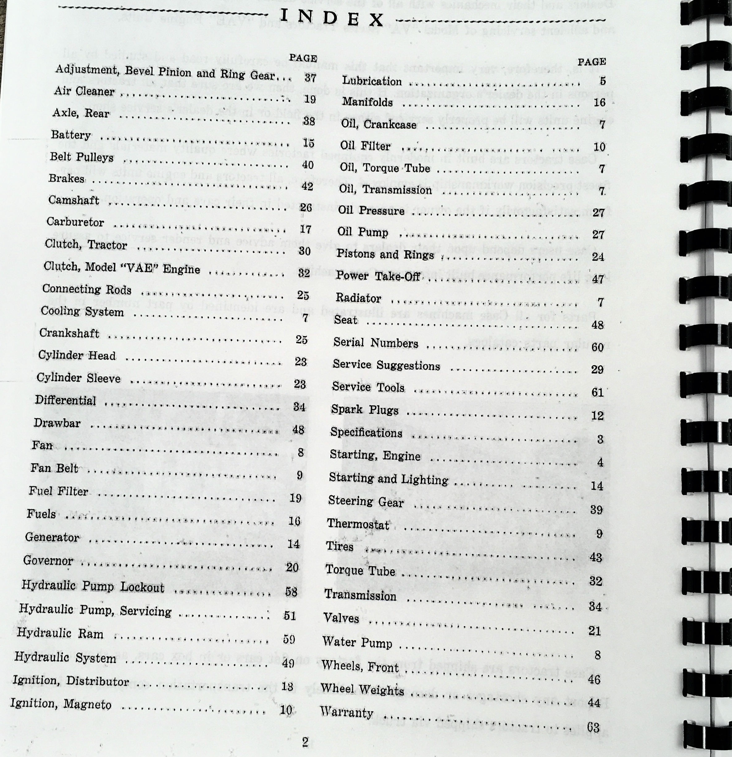 Case Va Series Tractors Engines Vac Vah Vai Vao Vas Vae Service Repair Manual - Image 2