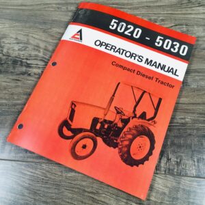 Allis Chalmers 5020 5030 Compact Tractor Owners Operators Manual Maintenance