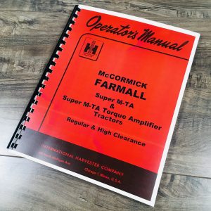 Farmall International Super M-Ta Tractor Operators Manual Owner Book Maintenance