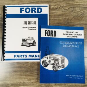Ford 125 145 Lawn Garden Tractor Operators Parts Manual Catalog