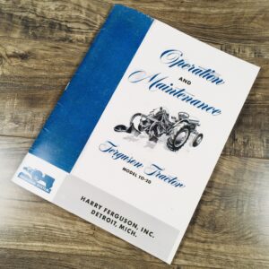 Ferguson To-20 Tractor Owners Operators Manual Maintenance Operation Ford Harry