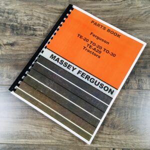 Harry Massey Ferguson To-30 To-20 Te-20 Tractor Parts Manual Book 20 30 Mf