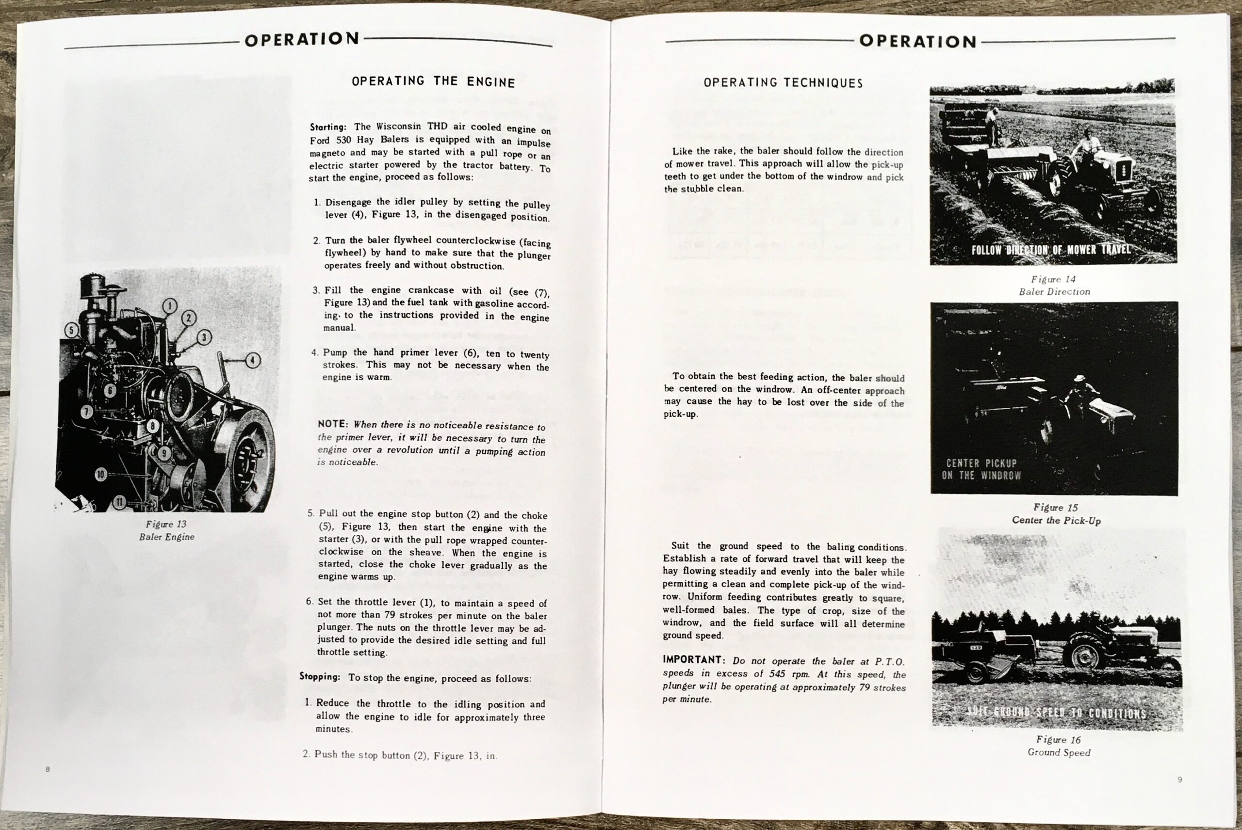 Ford 530 Hay Baler Operators Owners Manual Adjustments Operation Lube New Print - Image 3
