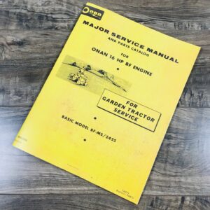 Bolens Qt-16 1666 Onan Bf Ms Engine Garden Tractor Service Parts Manual