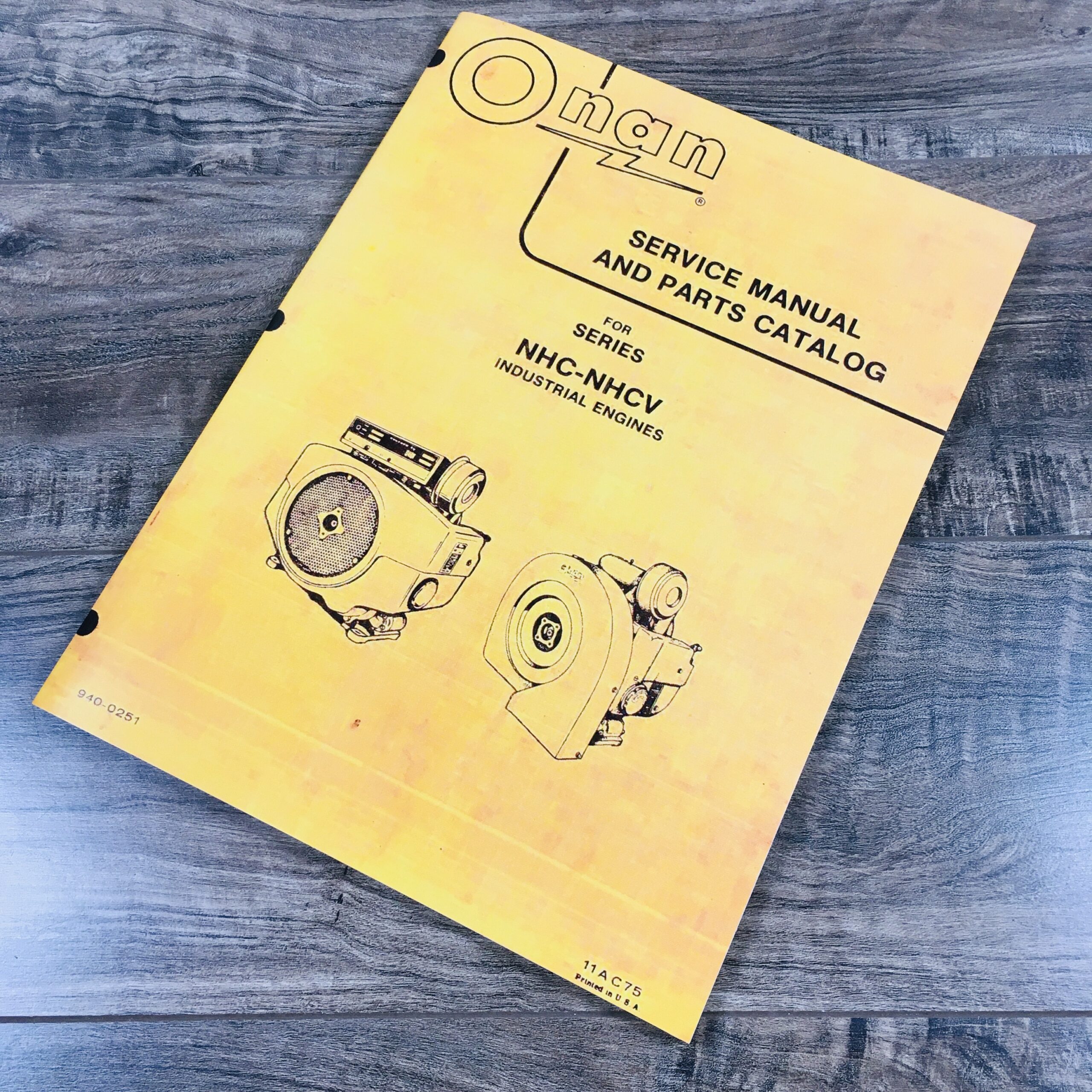Onan Nhc Nhcv Industrial Engines Service Manual Parts Catalog